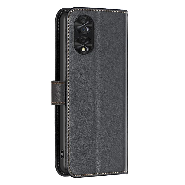BINFEN COLOR BF17 For TCL 40 NxtPaper PU Leather Case Imprint Phone Cover Wallet Stand