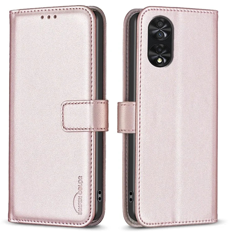 BINFEN COLOR BF17 For TCL 40 NxtPaper PU Leather Case Imprint Phone Cover Wallet Stand