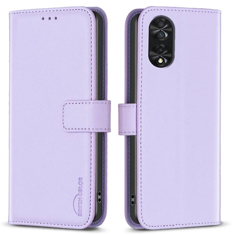 BINFEN COLOR BF17 For TCL 40 NxtPaper PU Leather Case Imprint Phone Cover Wallet Stand