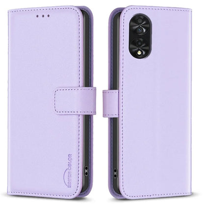 BINFEN COLOR BF17 For TCL 40 NxtPaper PU Leather Case Imprint Phone Cover Wallet Stand