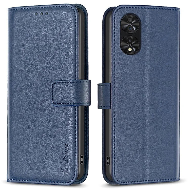 BINFEN COLOR BF17 For TCL 40 NxtPaper PU Leather Case Imprint Phone Cover Wallet Stand