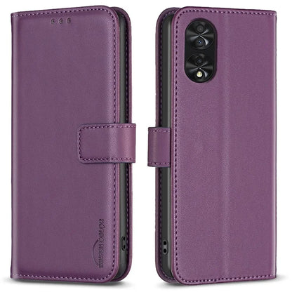 BINFEN COLOR BF17 For TCL 40 NxtPaper PU Leather Case Imprint Phone Cover Wallet Stand
