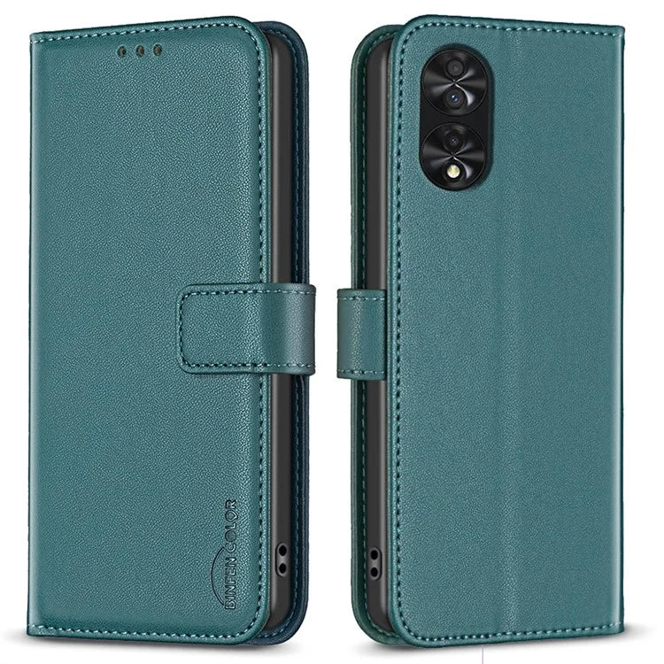 BINFEN COLOR BF17 For TCL 40 NxtPaper PU Leather Case Imprint Phone Cover Wallet Stand