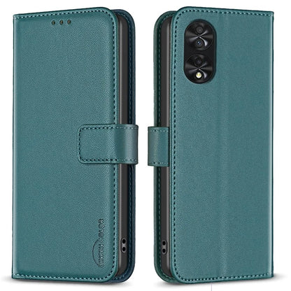BINFEN COLOR BF17 For TCL 40 NxtPaper PU Leather Case Imprint Phone Cover Wallet Stand