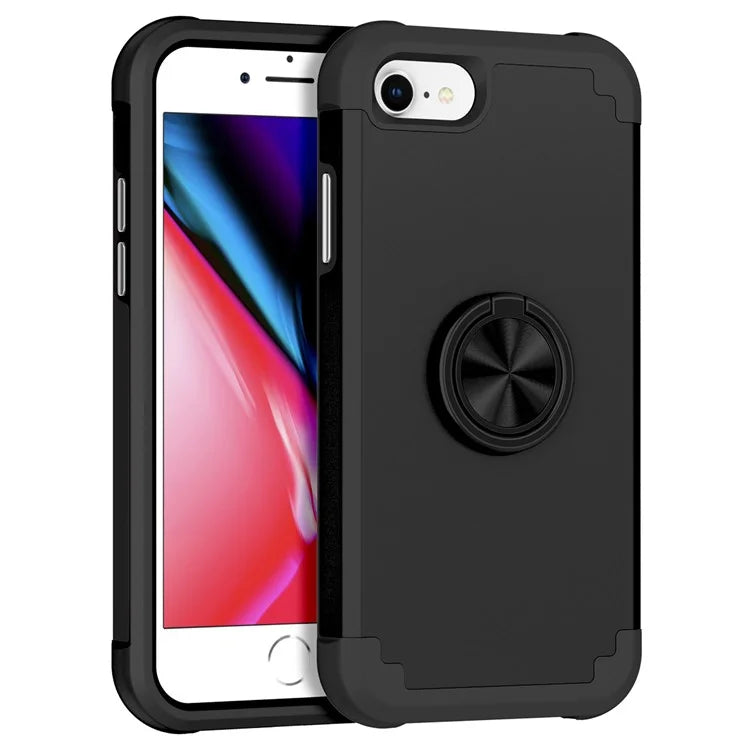 For iPhone 7  /  8  /  SE (2020)  /  (2022) Back Cover with Kickstand PC+TPU Phone Protector Case