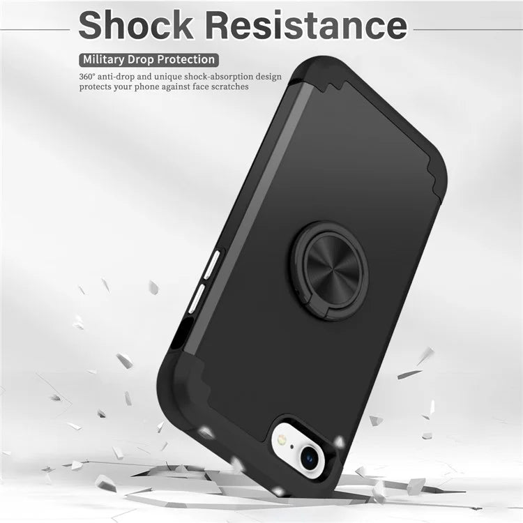 For iPhone 7  /  8  /  SE (2020)  /  (2022) Back Cover with Kickstand PC+TPU Phone Protector Case