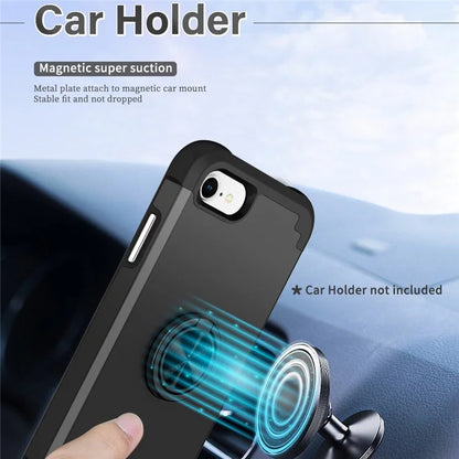 For iPhone 7  /  8  /  SE (2020)  /  (2022) Back Cover with Kickstand PC+TPU Phone Protector Case
