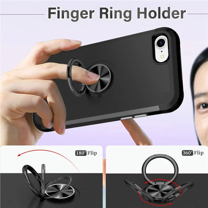 For iPhone 7  /  8  /  SE (2020)  /  (2022) Back Cover with Kickstand PC+TPU Phone Protector Case
