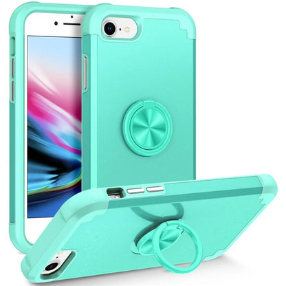 For iPhone 7  /  8  /  SE (2020)  /  (2022) Back Cover with Kickstand PC+TPU Phone Protector Case