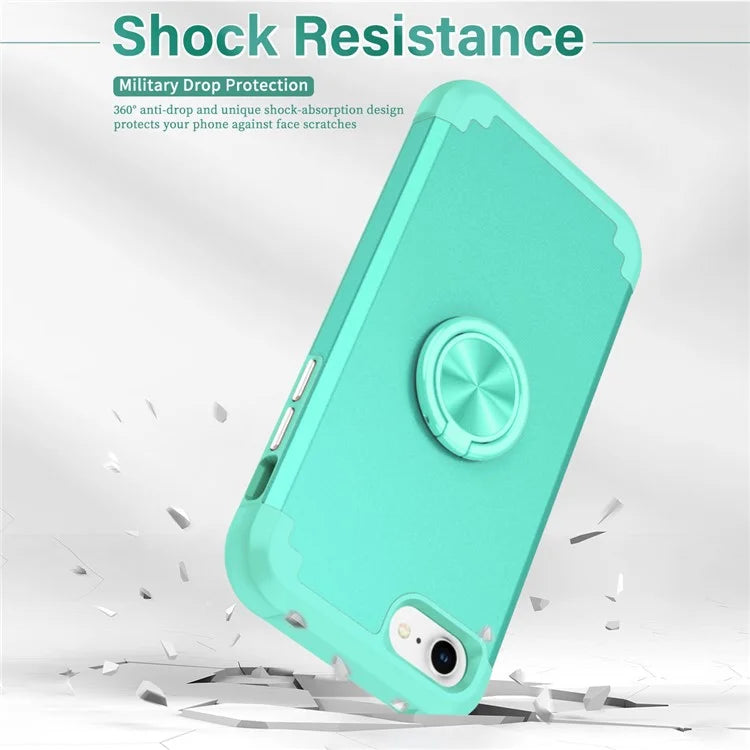 For iPhone 7  /  8  /  SE (2020)  /  (2022) Back Cover with Kickstand PC+TPU Phone Protector Case