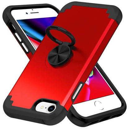 For iPhone 7  /  8  /  SE (2020)  /  (2022) Back Cover with Kickstand PC+TPU Phone Protector Case