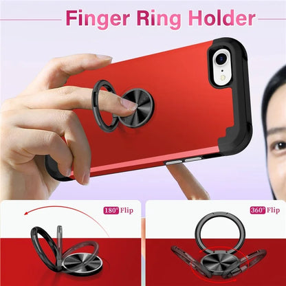 For iPhone 7  /  8  /  SE (2020)  /  (2022) Back Cover with Kickstand PC+TPU Phone Protector Case