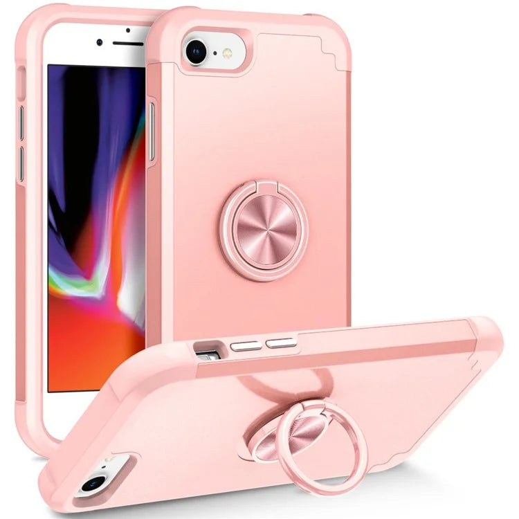 For iPhone 7  /  8  /  SE (2020)  /  (2022) Back Cover with Kickstand PC+TPU Phone Protector Case