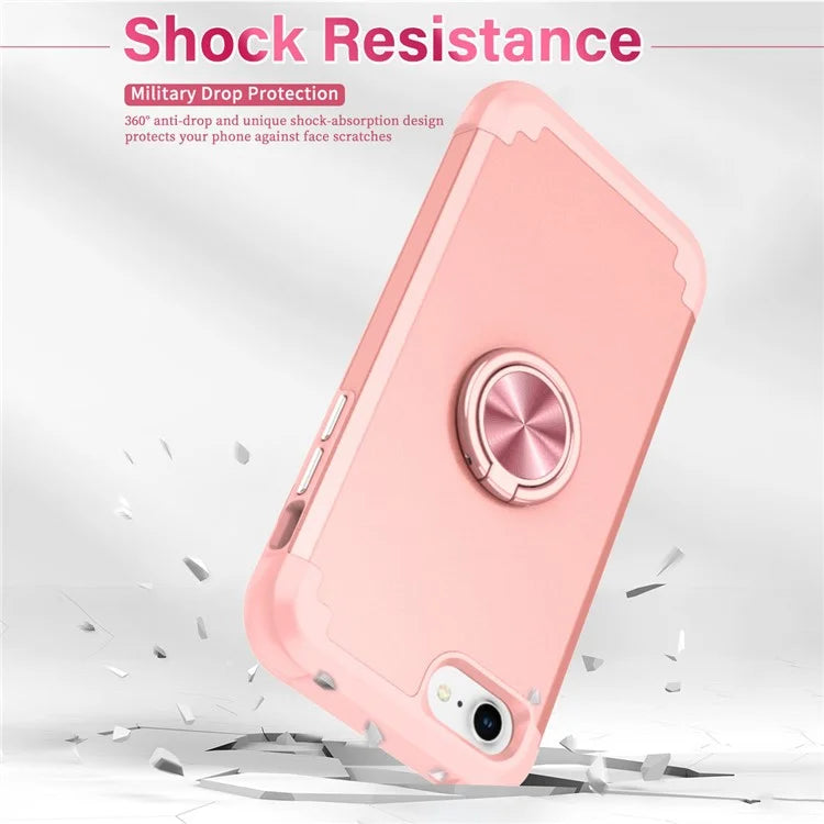 For iPhone 7  /  8  /  SE (2020)  /  (2022) Back Cover with Kickstand PC+TPU Phone Protector Case