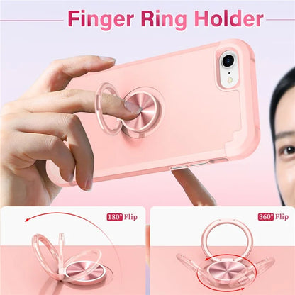 For iPhone 7  /  8  /  SE (2020)  /  (2022) Back Cover with Kickstand PC+TPU Phone Protector Case