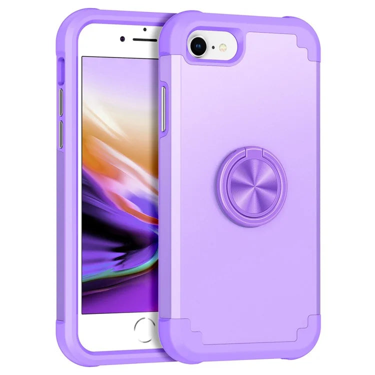For iPhone 7  /  8  /  SE (2020)  /  (2022) Back Cover with Kickstand PC+TPU Phone Protector Case