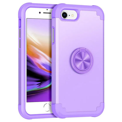 For iPhone 7  /  8  /  SE (2020)  /  (2022) Back Cover with Kickstand PC+TPU Phone Protector Case