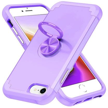 For iPhone 7  /  8  /  SE (2020)  /  (2022) Back Cover with Kickstand PC+TPU Phone Protector Case