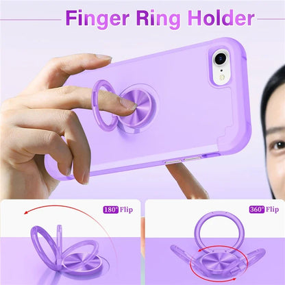 For iPhone 7  /  8  /  SE (2020)  /  (2022) Back Cover with Kickstand PC+TPU Phone Protector Case