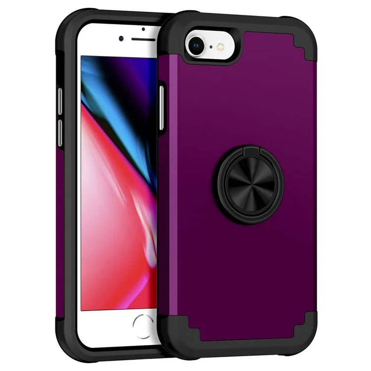 For iPhone 7  /  8  /  SE (2020)  /  (2022) Back Cover with Kickstand PC+TPU Phone Protector Case