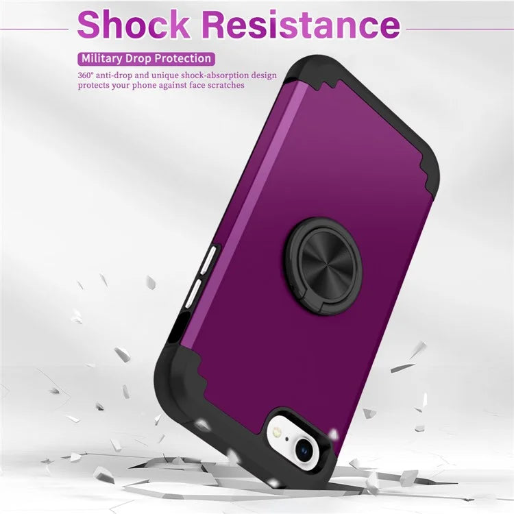 For iPhone 7  /  8  /  SE (2020)  /  (2022) Back Cover with Kickstand PC+TPU Phone Protector Case