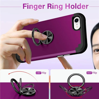 For iPhone 7  /  8  /  SE (2020)  /  (2022) Back Cover with Kickstand PC+TPU Phone Protector Case