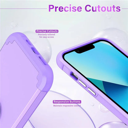 For iPhone 13 Shockproof Case PC+TPU Phone Back Case with Ring Kickstand