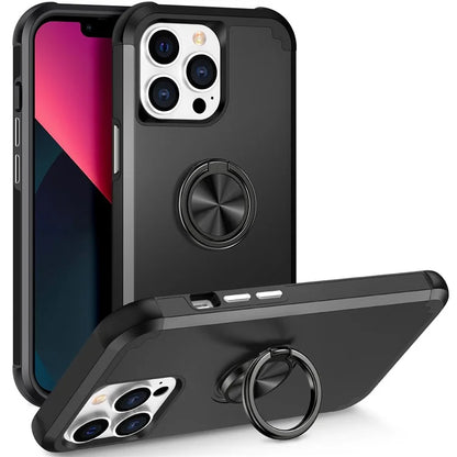 For iPhone 13 Pro Kickstand Case Anti-shock PC+TPU Phone Back Cover Protector