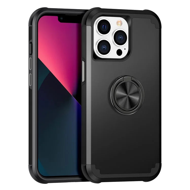 For iPhone 13 Pro Kickstand Case Anti-shock PC+TPU Phone Back Cover Protector