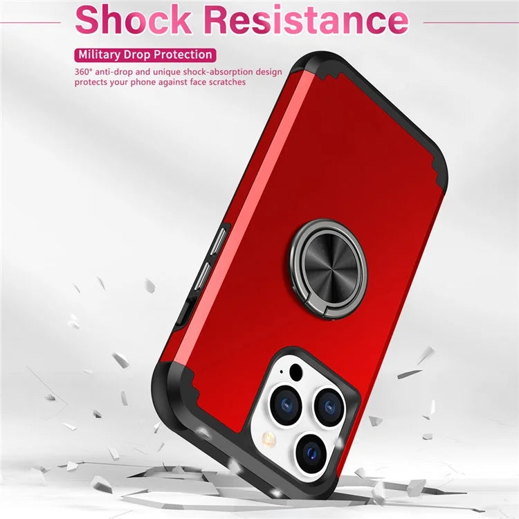 For iPhone 13 Pro Kickstand Case Anti-shock PC+TPU Phone Back Cover Protector