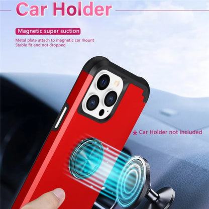 For iPhone 13 Pro Kickstand Case Anti-shock PC+TPU Phone Back Cover Protector