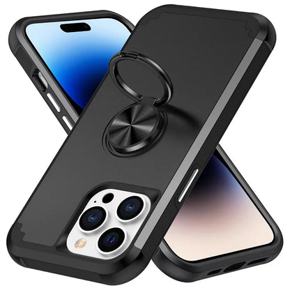 For iPhone 14 Pro Max Cell Phone Case PC+TPU Scratch-proof Back Shell with Kickstand
