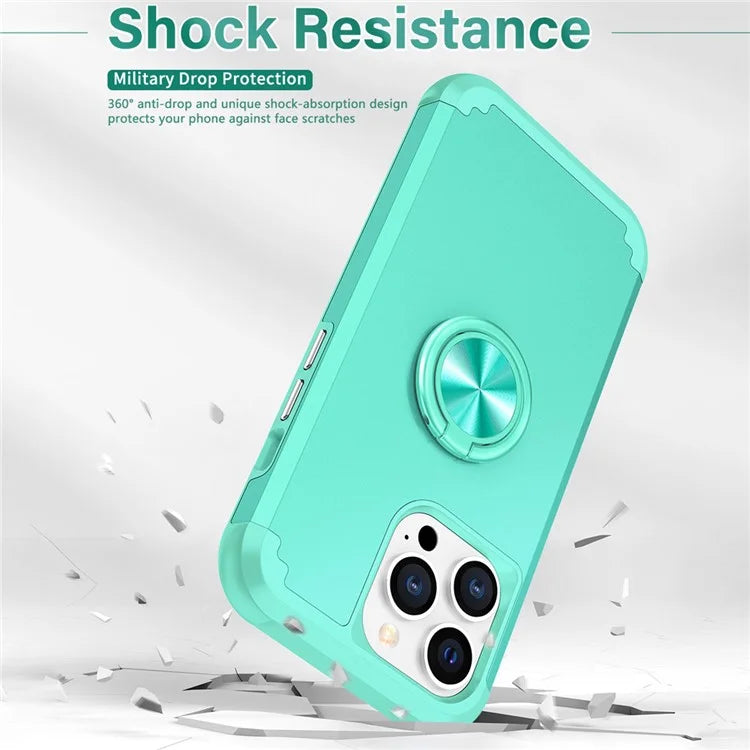 For iPhone 14 Pro Max Cell Phone Case PC+TPU Scratch-proof Back Shell with Kickstand