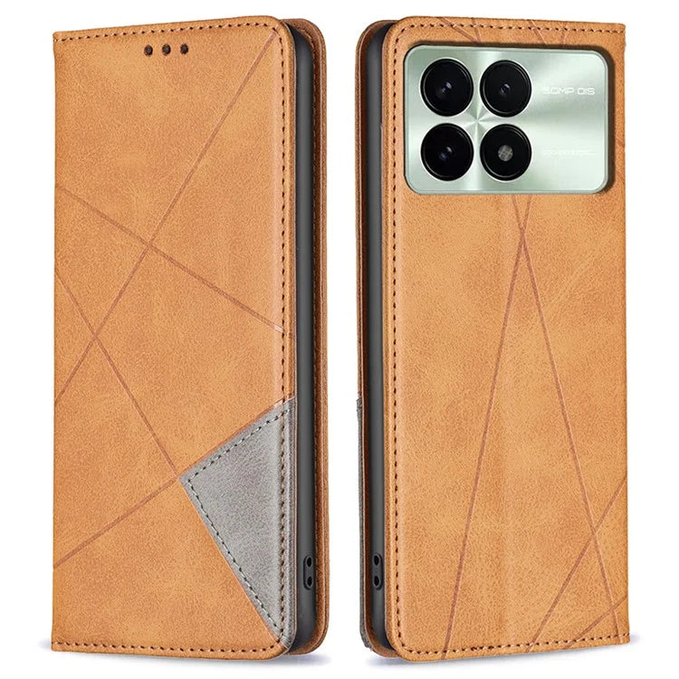For Xiaomi Redmi K70E 5G / Poco X6 Pro 5G Case with Card Holder PU Leather Stand Cover Protector