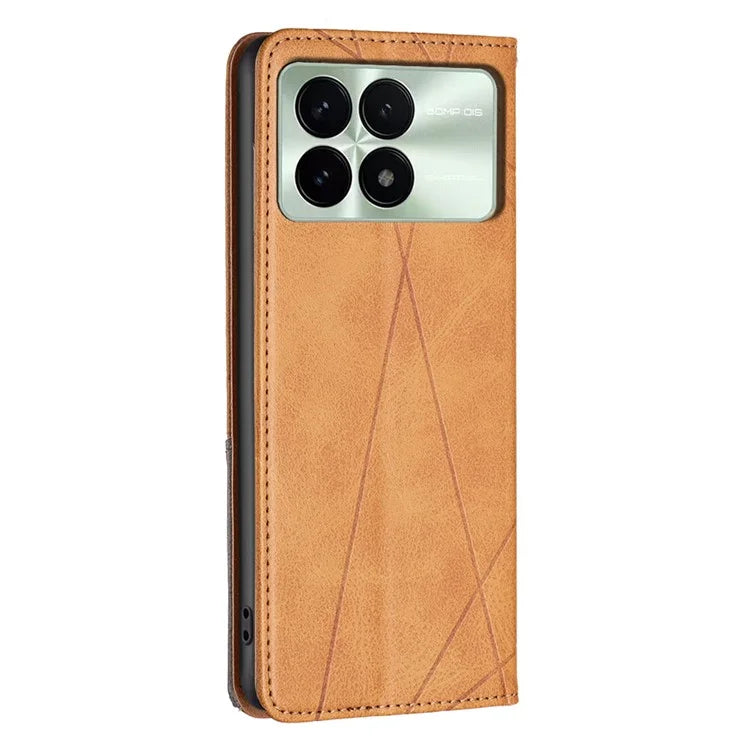 For Xiaomi Redmi K70E 5G / Poco X6 Pro 5G Case with Card Holder PU Leather Stand Cover Protector