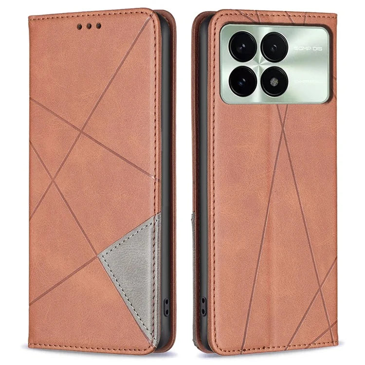 For Xiaomi Redmi K70E 5G / Poco X6 Pro 5G Case with Card Holder PU Leather Stand Cover Protector