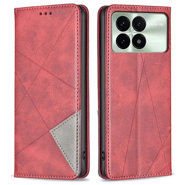 For Xiaomi Redmi K70E 5G / Poco X6 Pro 5G Case with Card Holder PU Leather Stand Cover Protector