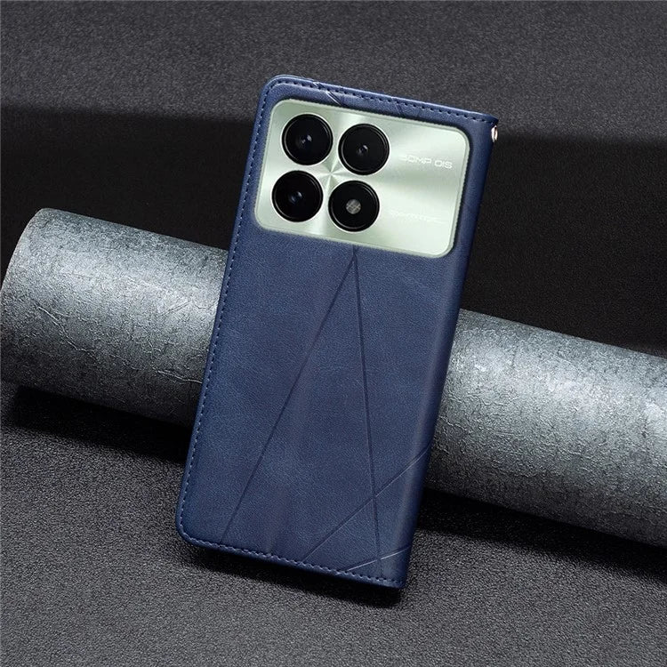 For Xiaomi Redmi K70E 5G / Poco X6 Pro 5G Case with Card Holder PU Leather Stand Cover Protector