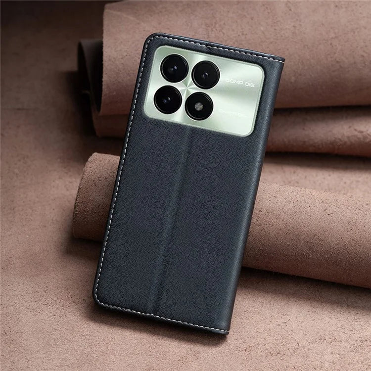 BINFEN COLOR BF18 For Xiaomi Redmi K70E 5G / Poco X6 Pro 5G Leather Cover with 3 Card Slots Stand Phone Case