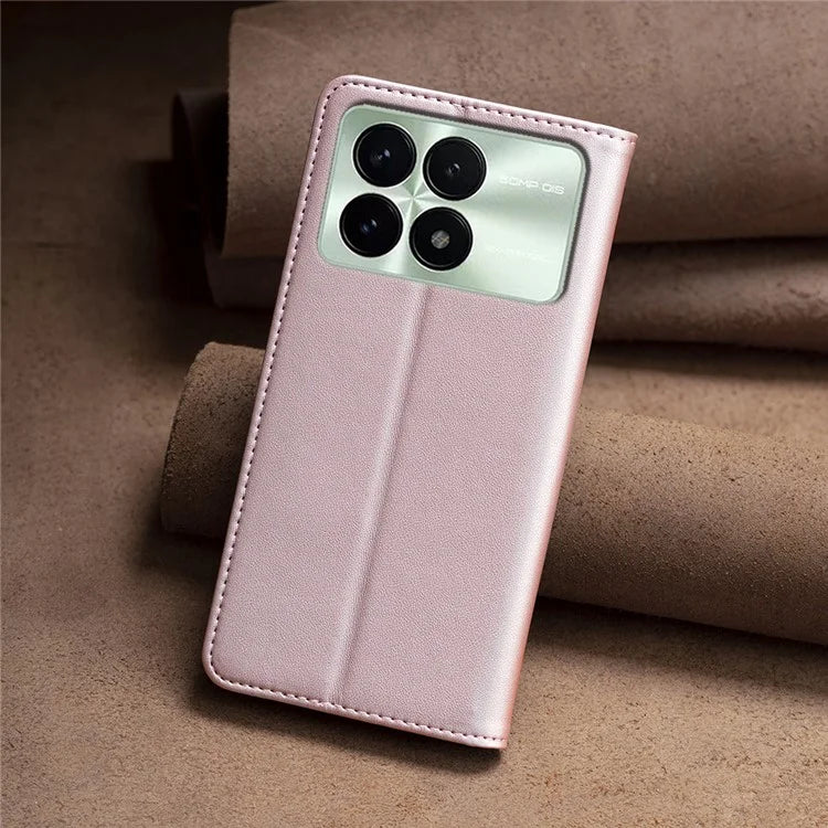 BINFEN COLOR BF18 For Xiaomi Redmi K70E 5G / Poco X6 Pro 5G Leather Cover with 3 Card Slots Stand Phone Case