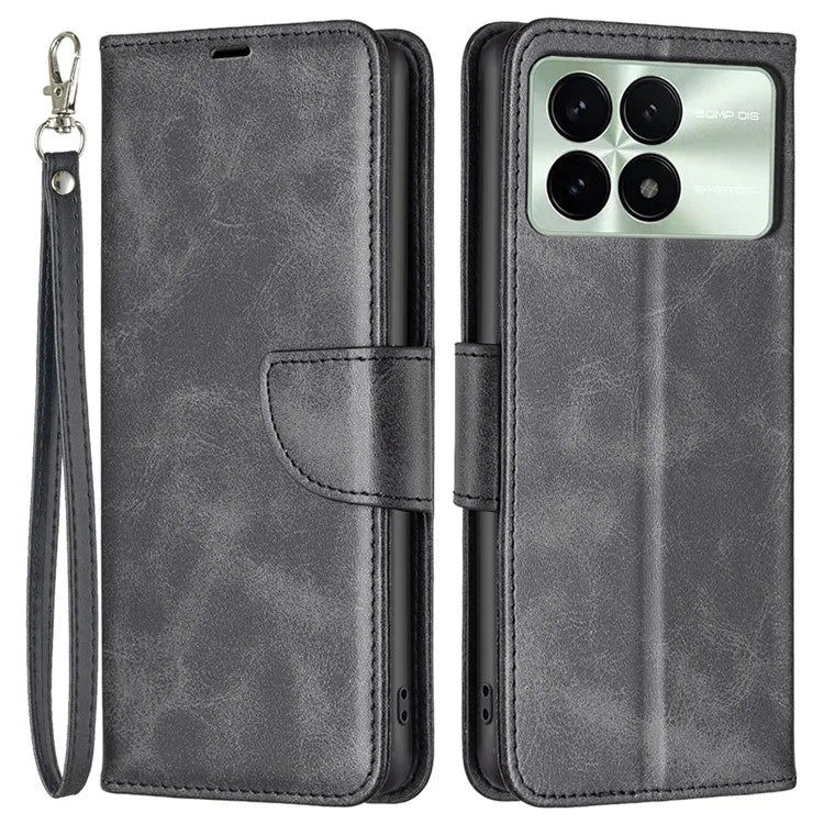 For Xiaomi Redmi K70E 5G / Poco X6 Pro 5G Textured Wallet Phone Case PU Leather Stand Cover