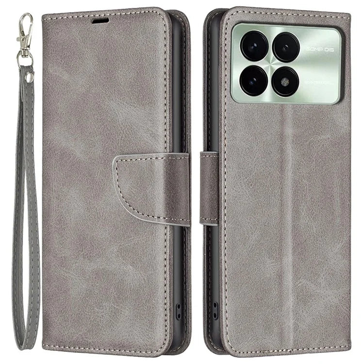 For Xiaomi Redmi K70E 5G / Poco X6 Pro 5G Textured Wallet Phone Case PU Leather Stand Cover