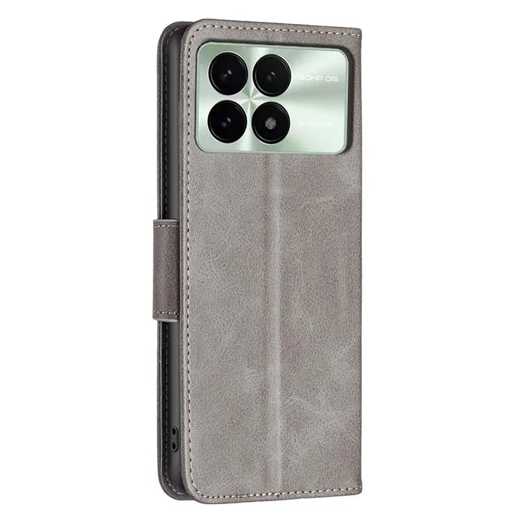 For Xiaomi Redmi K70E 5G / Poco X6 Pro 5G Textured Wallet Phone Case PU Leather Stand Cover