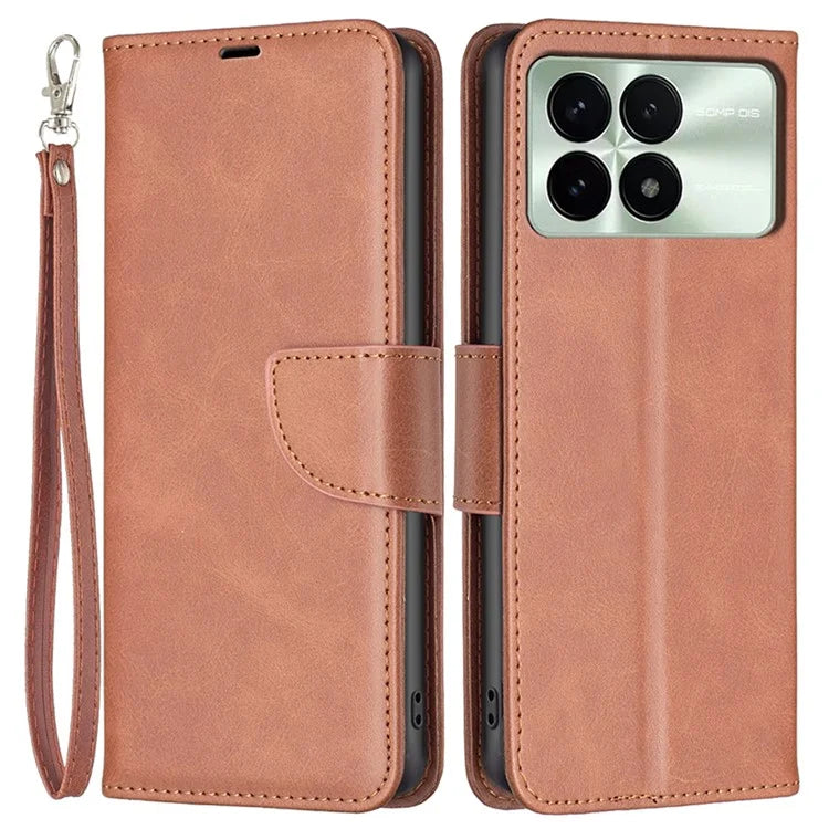 For Xiaomi Redmi K70E 5G / Poco X6 Pro 5G Textured Wallet Phone Case PU Leather Stand Cover
