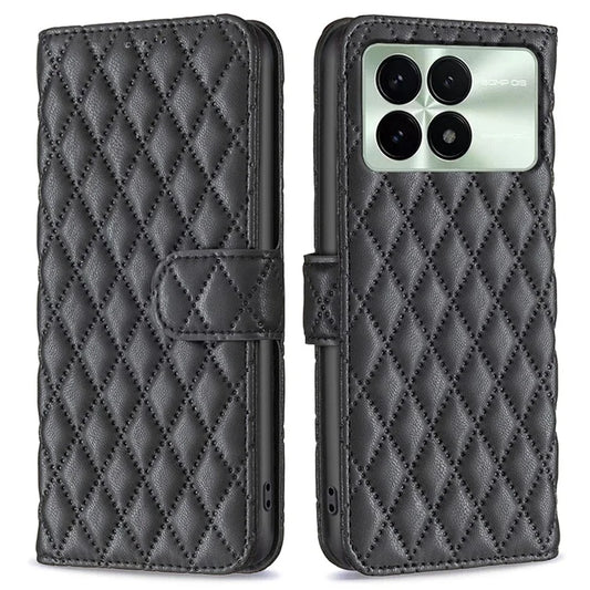 BINFEN COLOR BF Style-14 For Xiaomi Redmi K70E 5G / Poco X6 Pro 5G Wallet Case PU Leather Folio Cover Stand