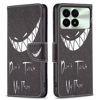 For Xiaomi Redmi K70E 5G / Poco X6 Pro 5G Leather Wallet Case Pattern Printing Phone Stand Cover