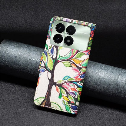 For Xiaomi Redmi K70E 5G / Poco X6 Pro 5G Leather Wallet Case Pattern Printing Phone Stand Cover