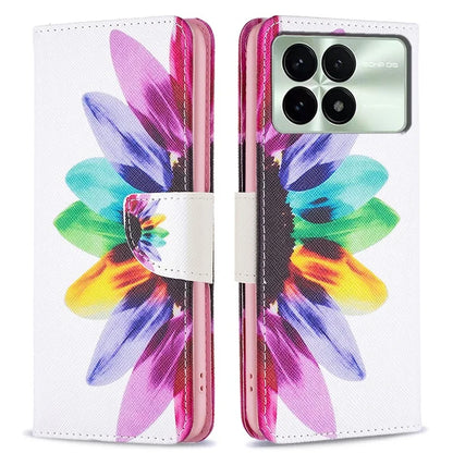 For Xiaomi Redmi K70E 5G / Poco X6 Pro 5G Leather Wallet Case Pattern Printing Phone Stand Cover