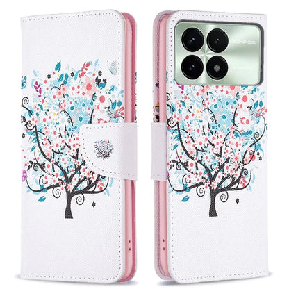 For Xiaomi Redmi K70E 5G / Poco X6 Pro 5G Leather Wallet Case Pattern Printing Phone Stand Cover