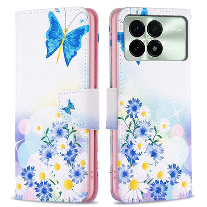 For Xiaomi Redmi K70E 5G / Poco X6 Pro 5G Leather Wallet Case Pattern Printing Phone Stand Cover